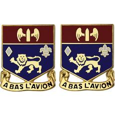 197th Field Artillery Regiment Unit Crest (A Bas L'Avion)